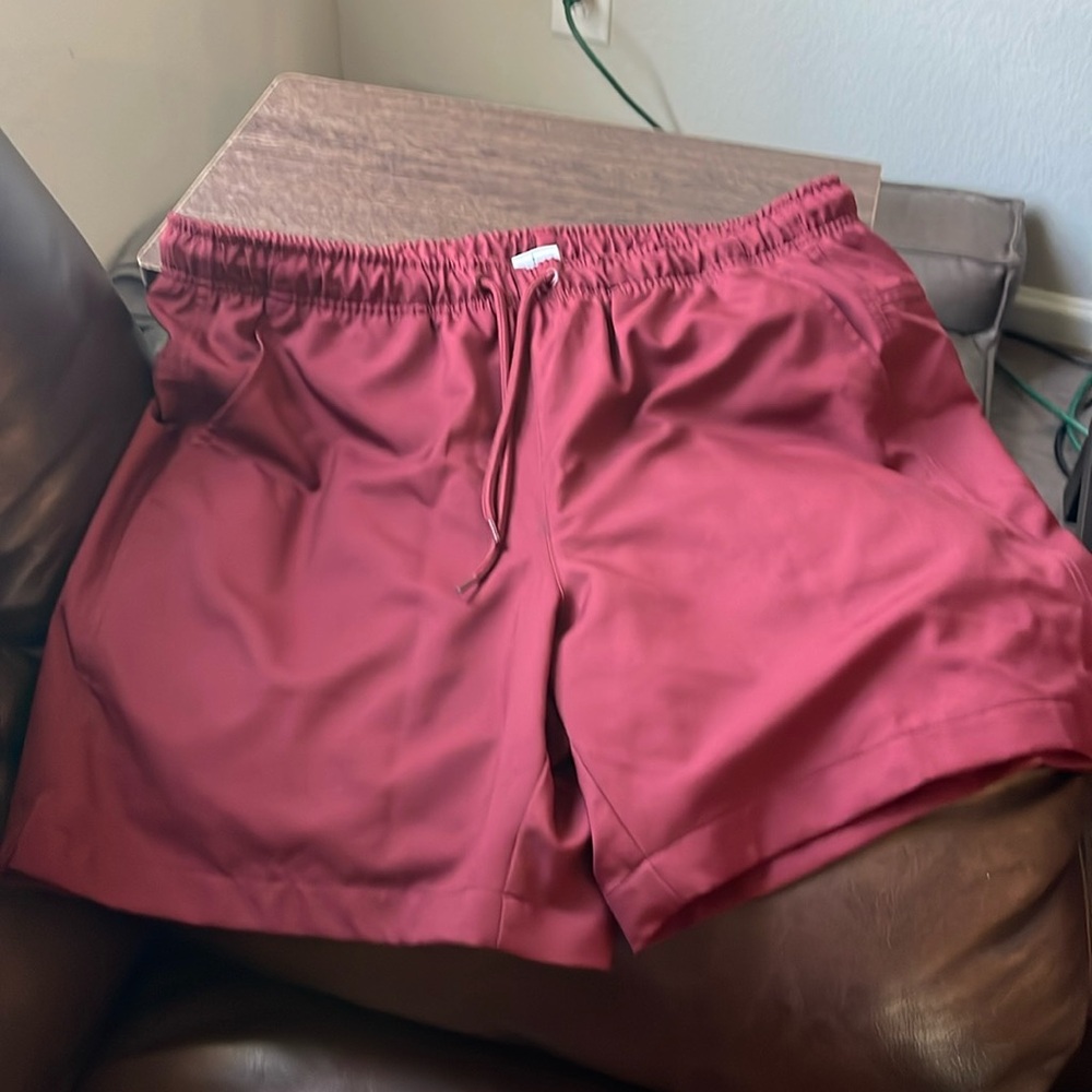 DSG REC SHORTS MENS SIZE L BRICK RED 6" INSEAM RELAXED FIT ACTIVEWEAR ATHLETIC